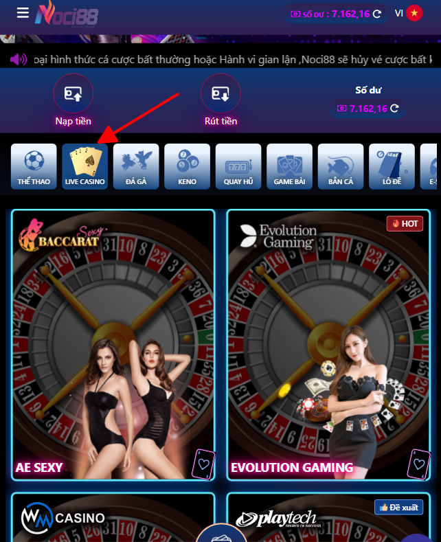 live casino - Noci88 live casino - Noci88