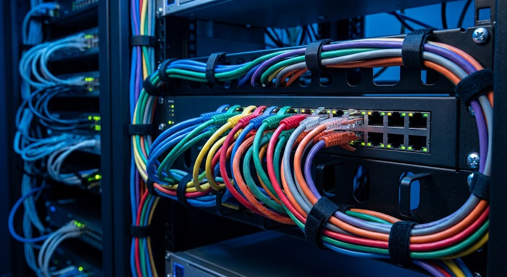 Link vào Noci88 bị chặn? Cách nhận biết địa chỉ thật và vào an toàn 9 Dây mạng nhiều màu cắm gọn gàng vào bảng thiết bị chuyển mạch