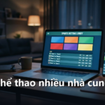 Máy tính mở sảnh thể thao trực tuyến với các ô nhà cung cấp kèo bóng đá