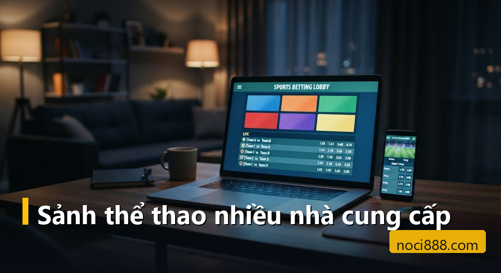 Thể thao Noci888: vào sảnh, đọc bảng kèo và các loại cược hay dùng 1 Máy tính mở sảnh thể thao trực tuyến với các ô nhà cung cấp kèo bóng đá