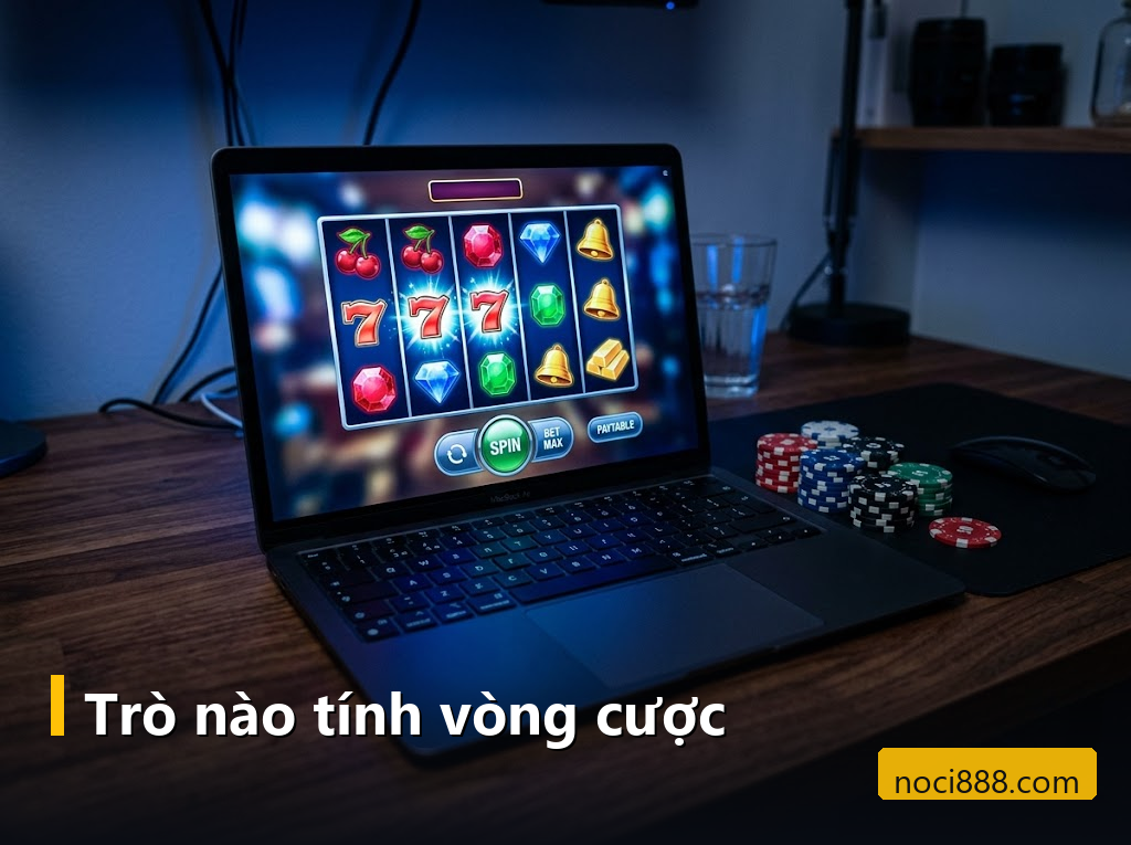 Khuyến mãi Noci888: cách đọc thể lệ và tính giá trị thật trước khi nhận thưởng 3 Laptop hiện trò quay hũ trực tuyến với các cuộn biểu tượng, chip casino đặt bên cạnh