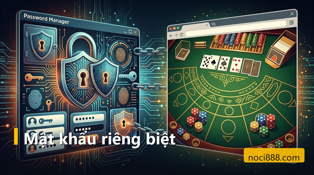 Noci888 quên mật khẩu: kiểm tra lỗi, khôi phục đúng kênh và bảo vệ tài khoản 4 Trình quản lý mật khẩu bên cạnh bàn baccarat và các lá bài